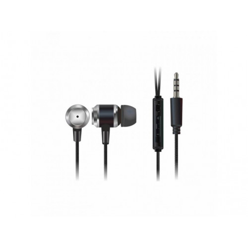 Гарнитура PrologiX ME-A500-B Black, Mini jack (3.5 мм) 4pin, вакуумные, микрофон на проводе, кабель 